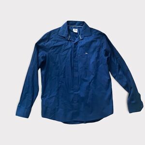 Lacoste | EUC Men’s Slim Fit Long Sleeve Cotton Blend up Shirt Size 42 in blue